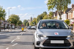 Automatic driving lessons in Hounslow with a learner driver and professional instructor on a UK road